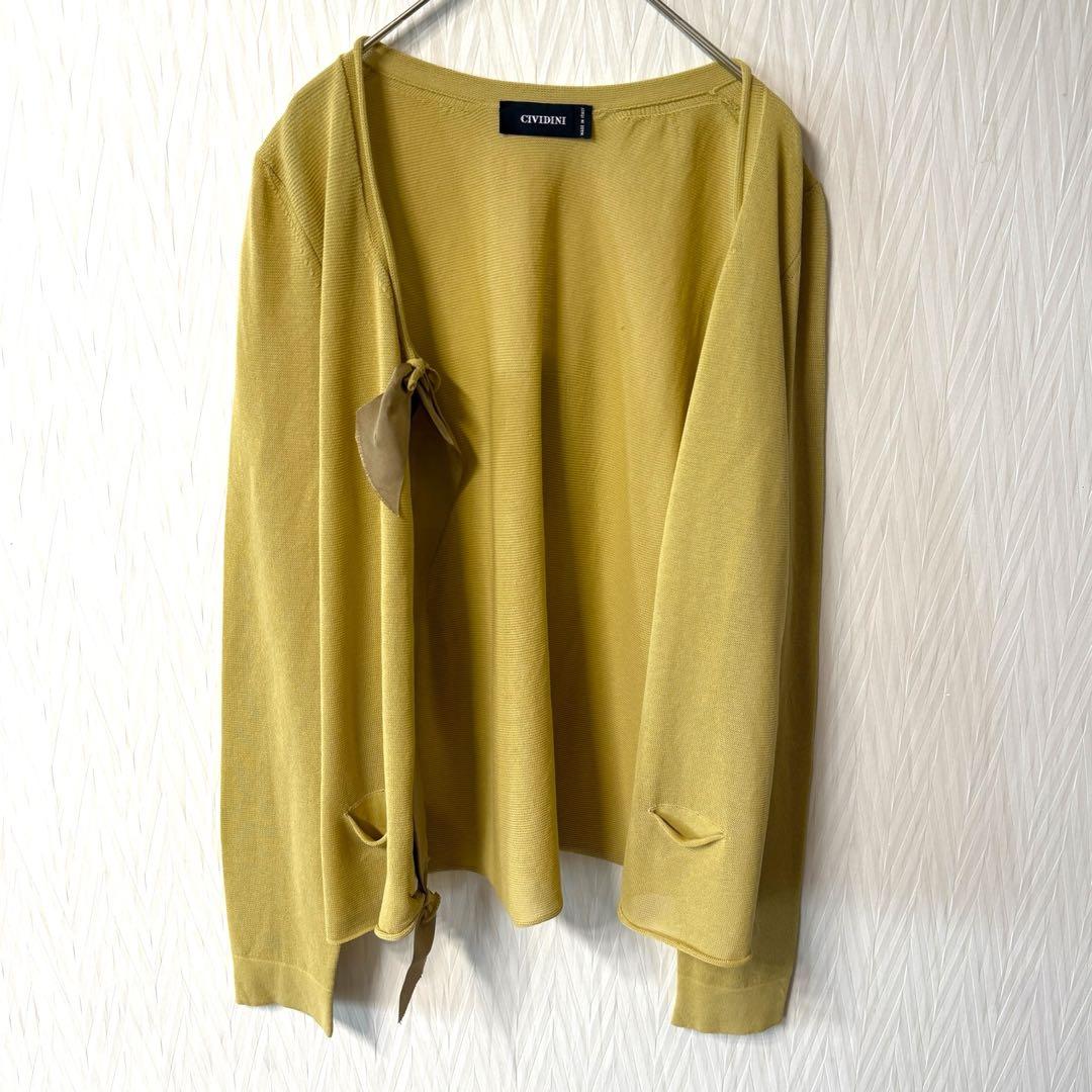 極美品 CIVIDINI チヴィディーニ コットンニットカーディガン サイズ42