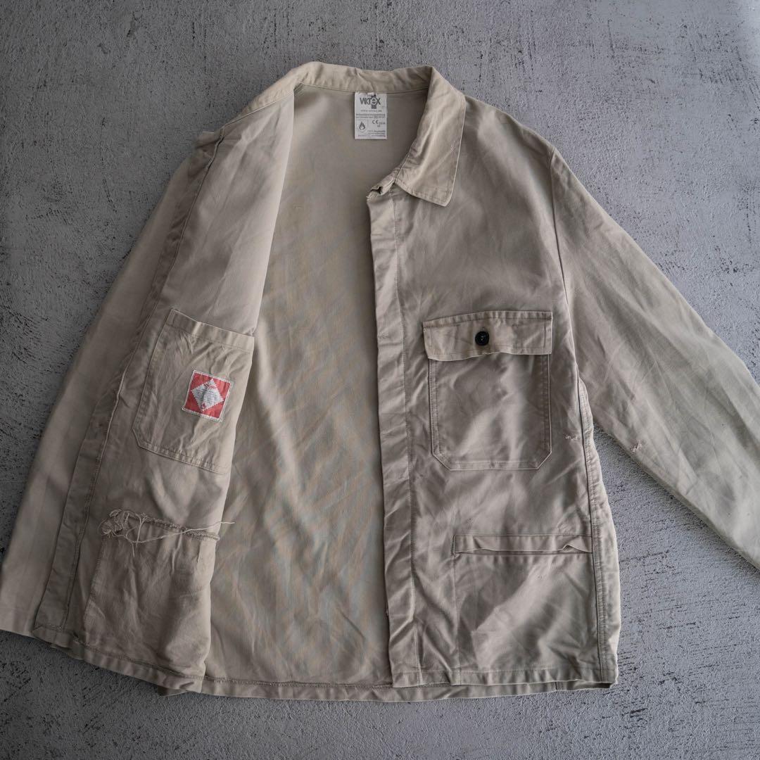 70s 80s ドイツ製 ベージュ コットンツイル ワークジャケット ユーロ
