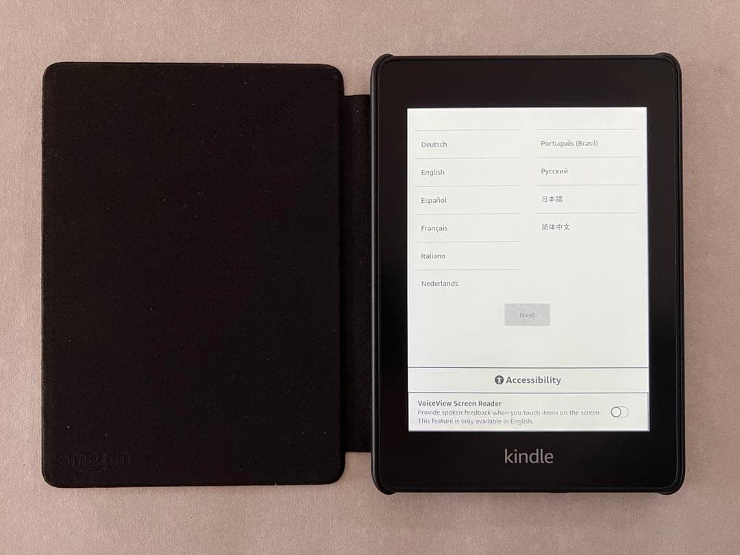 Kindle paperwhite 第10世代　純正レザーケース付き