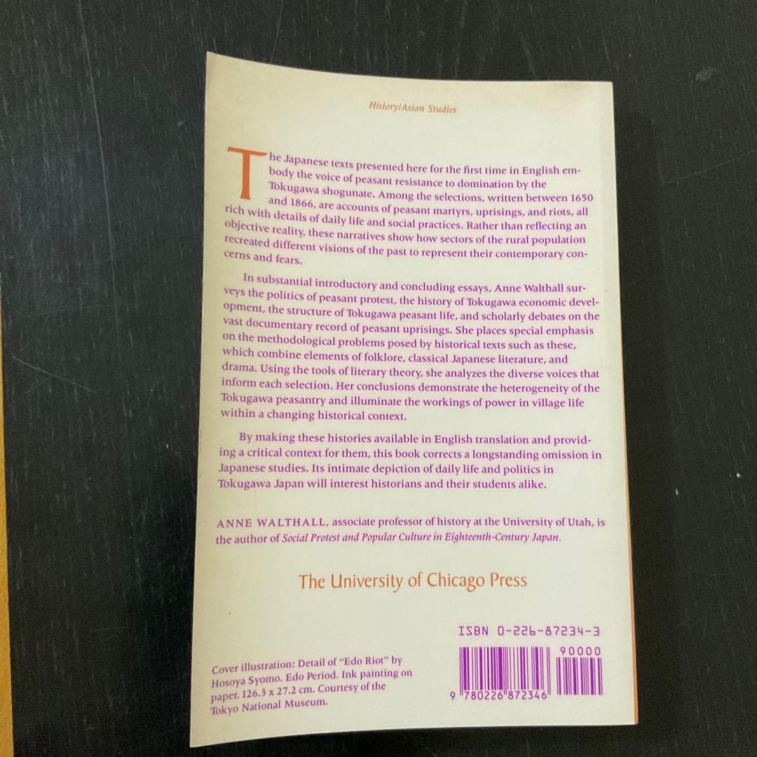 Peasant Uprisings in Japan 洋書・古本・日本の歴史
