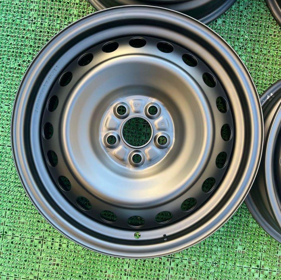 トヨタ 120系ラクティス 16インチ純正ホイール マットブラック塗装 2本①