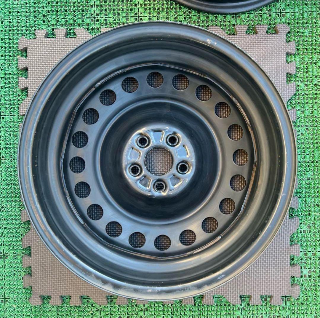 トヨタ 120系ラクティス 16インチ純正ホイール マットブラック塗装 2本①