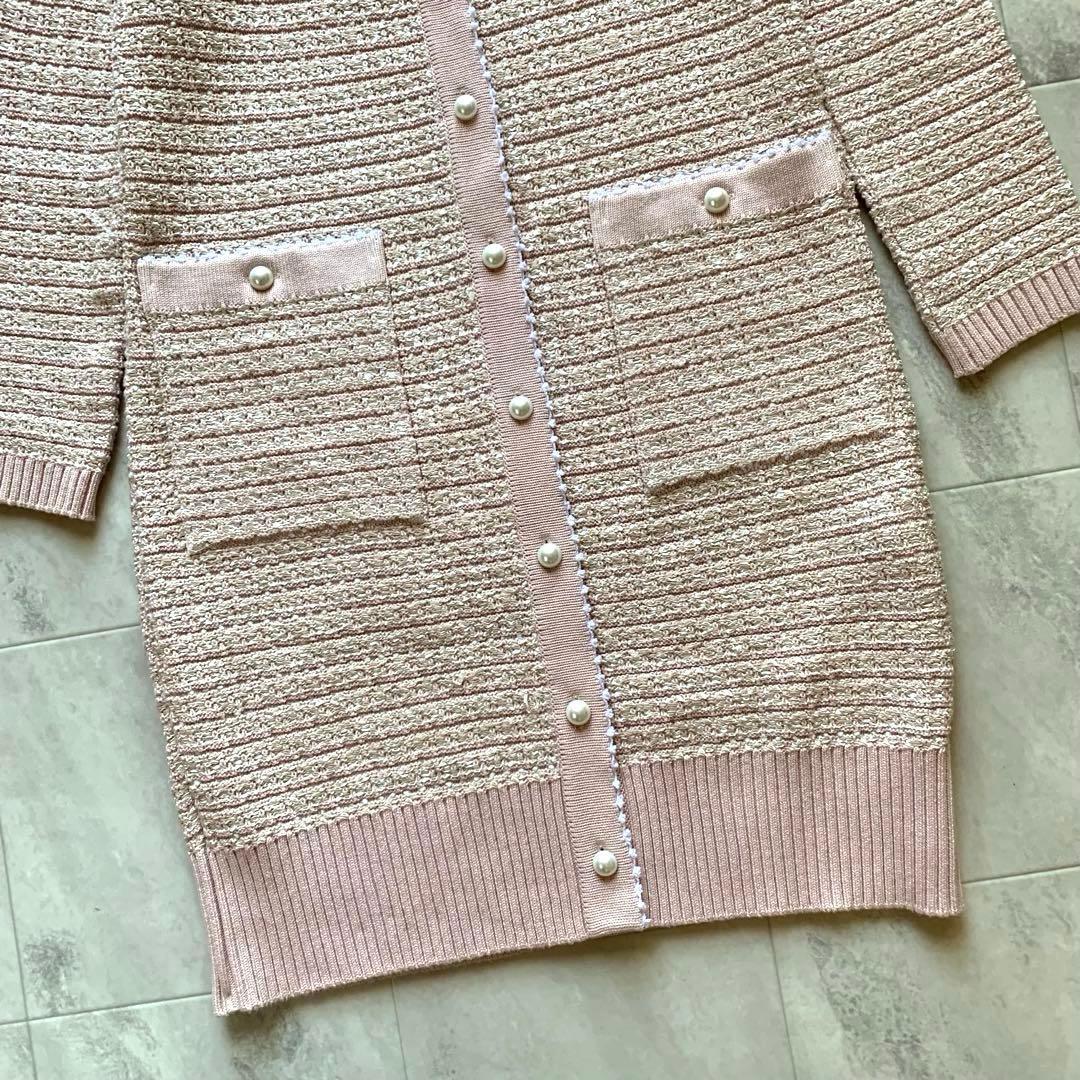 2023年♡美品♡ルネ ツイードニット カーディガン ロング パールボタン 34