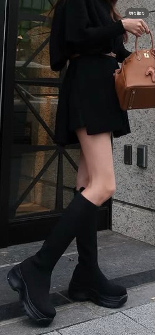 鈴木亜美さん　ロングブーツ　platform long boots