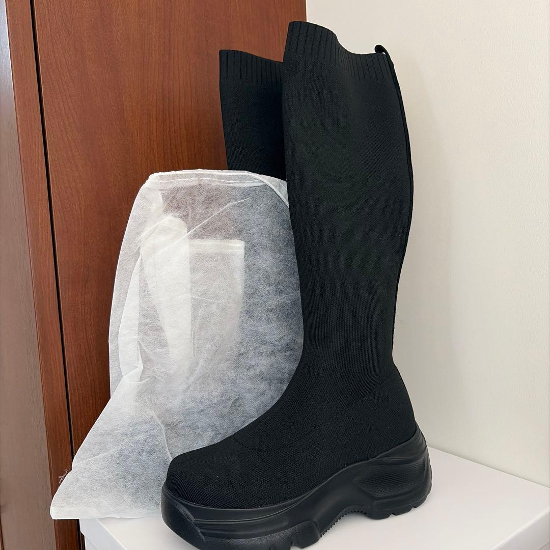 鈴木亜美さん　ロングブーツ　platform long boots