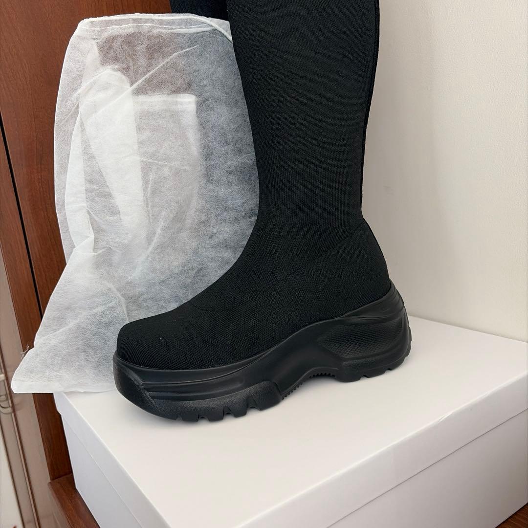 鈴木亜美さん　ロングブーツ　platform long boots