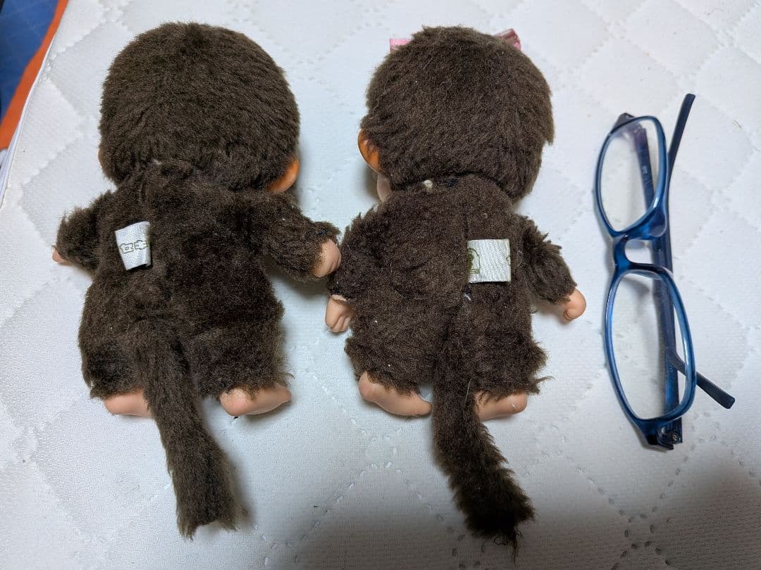 初代マイチッチ ペア 約13㌢ カタカナタグ モンチッチ 昭和レトロ