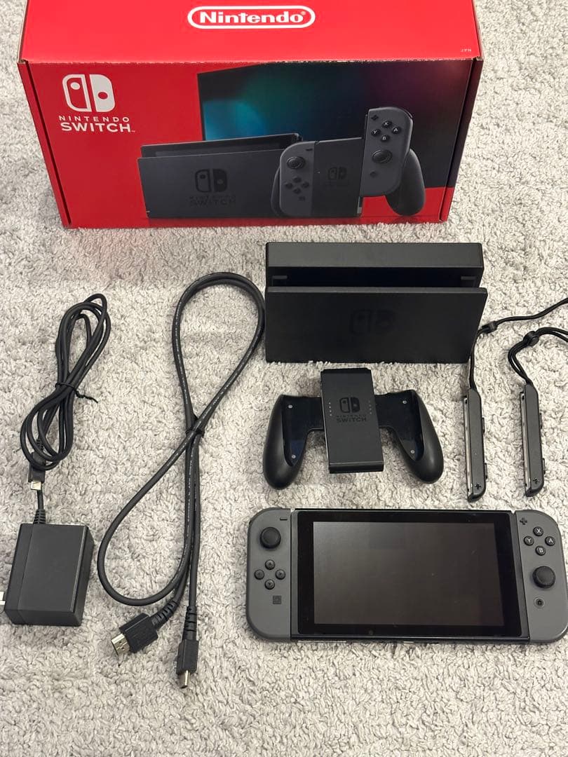 Nintendo Switch 本体 グレー動作確認済 初期化済み 付属品完備
