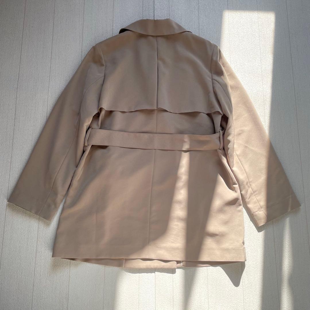 自由区　【洗える】エアフロートレンチコート　ベージュ　36