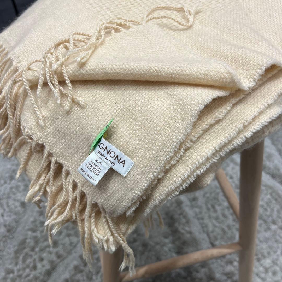 AGNONA アニオナ 大判 ストール ブランケット カシミヤ100クリーニング