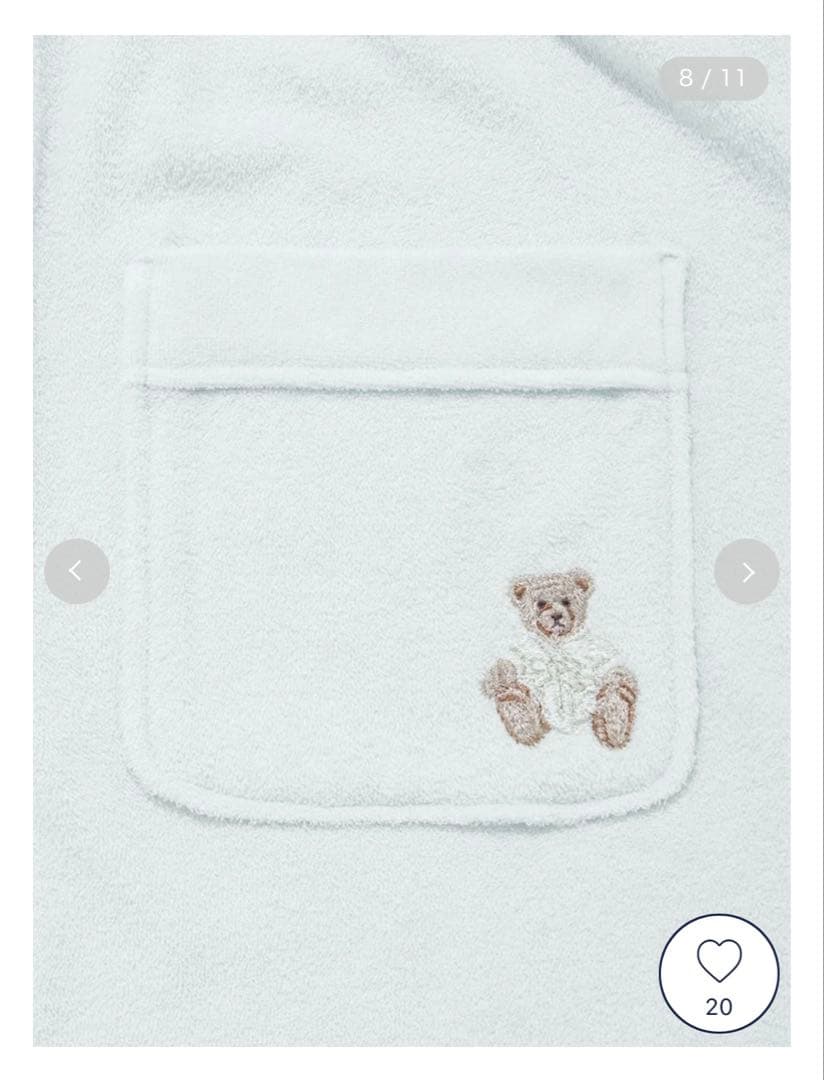 新品【gelato pique】吸水パイルベア刺繍2wayワンピース■送料無料