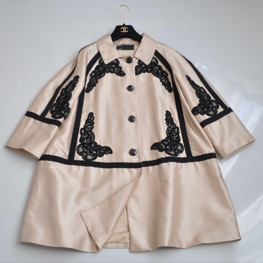 TOMASO STEFANELLI シルク￼コットン 豪華刺繍スプリングコート