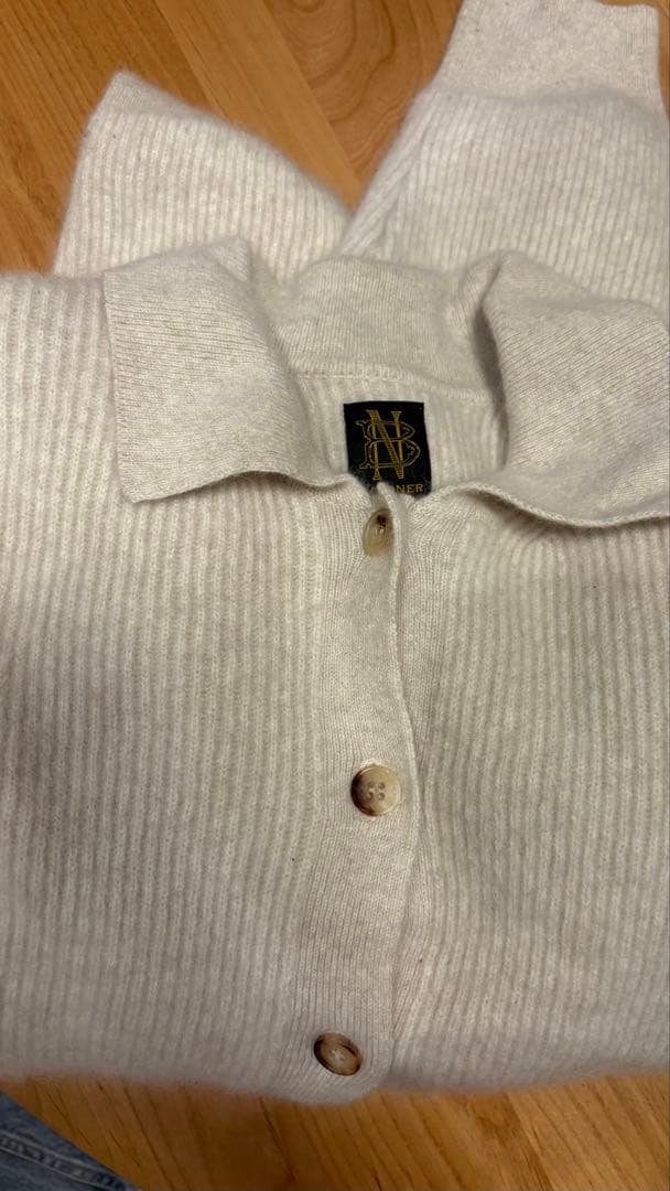 トップス BATONER Women CASHMERE FOX POLO CARDIGAN