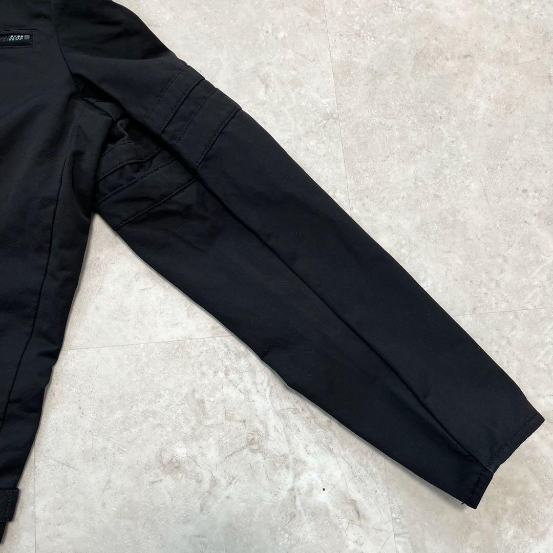 美品 DIESEL ライダースジャケット Dロゴワッペン L ブラック