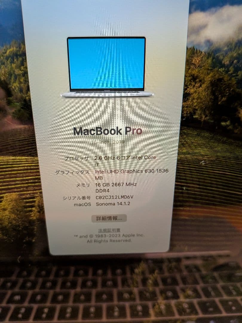 充放電106 MacBook Pro 2019 16インチ 256GB