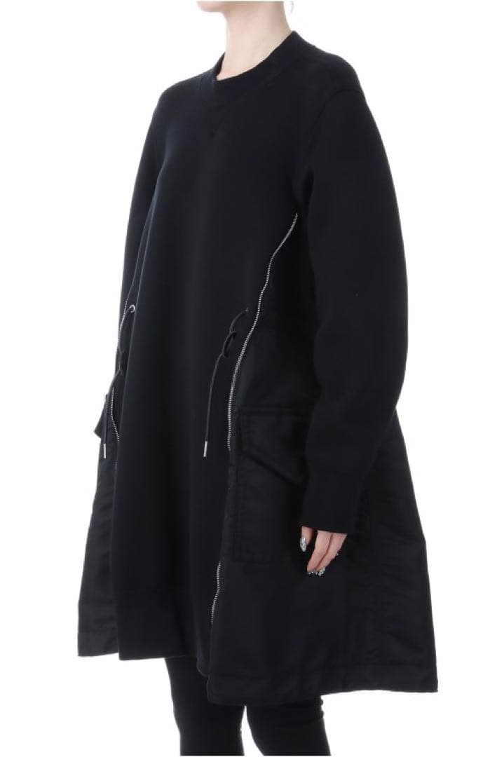 美品 sacai Sponge Sweat Nylon Twill Dress