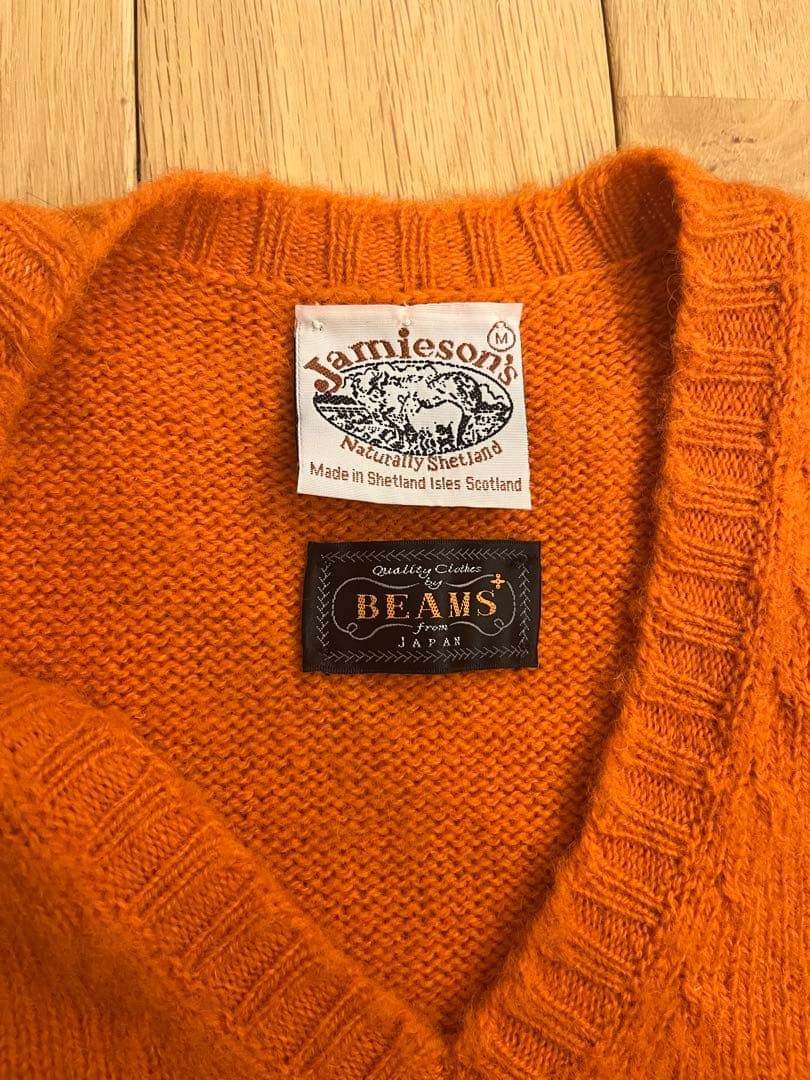 Jamieson's オレンジ ベスト BEAMS PLUS ジャミーソンズ