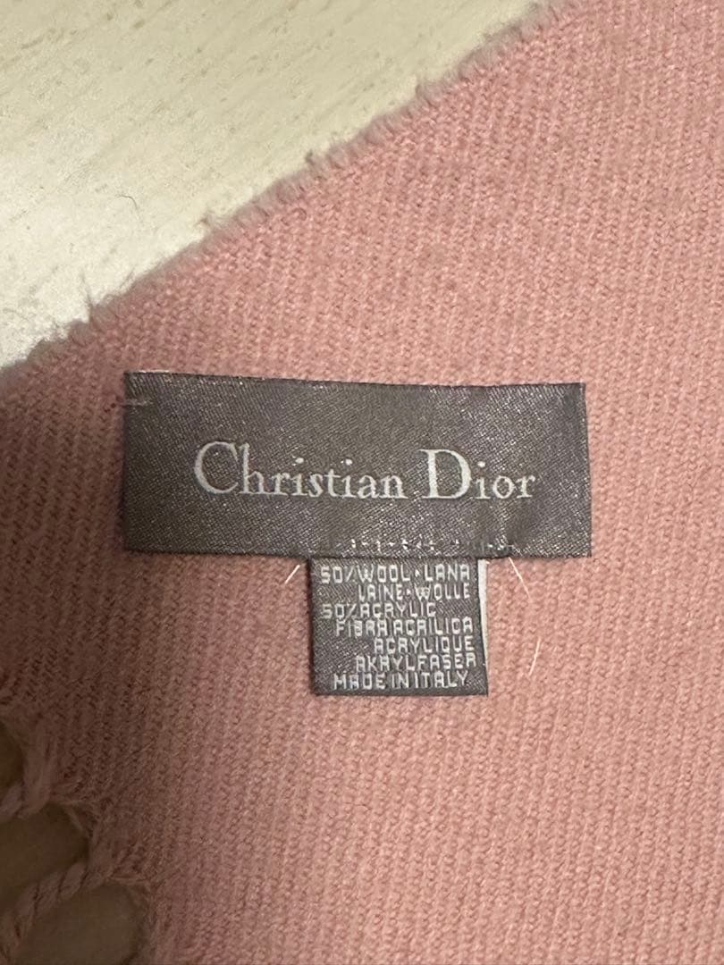 Christian Dior ピンクマフラー