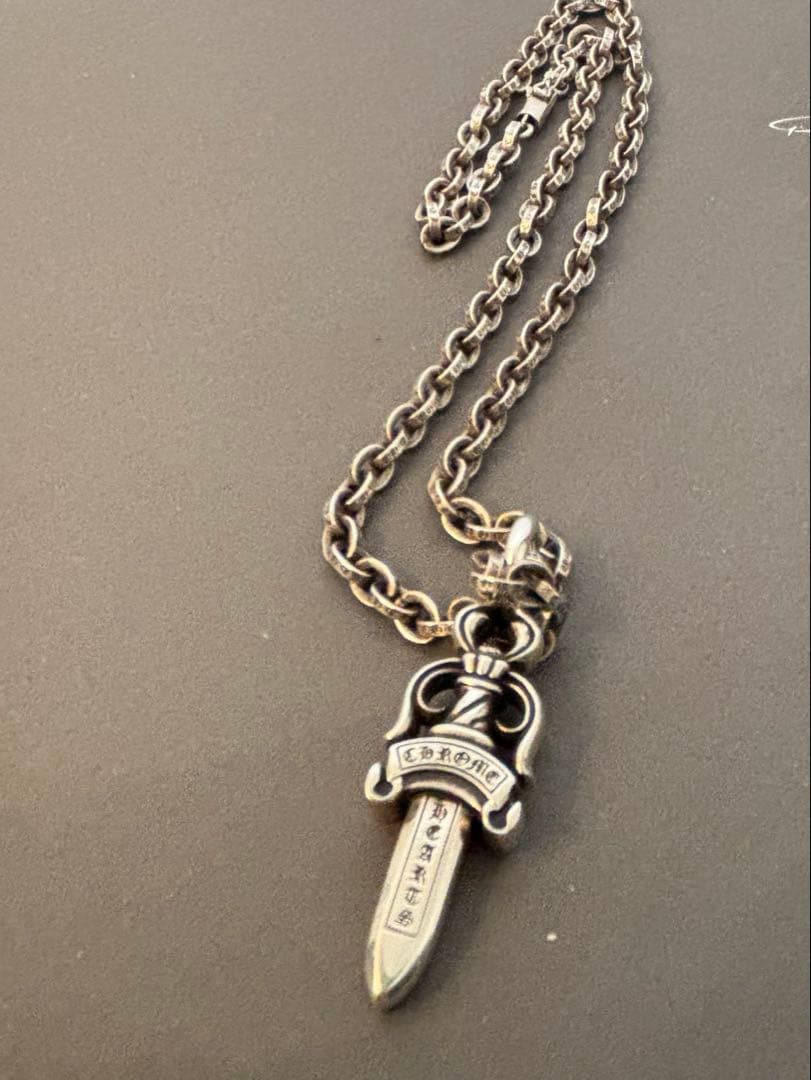Chrome Hearts ダブルダガーペンダントトップ ボールチェーン