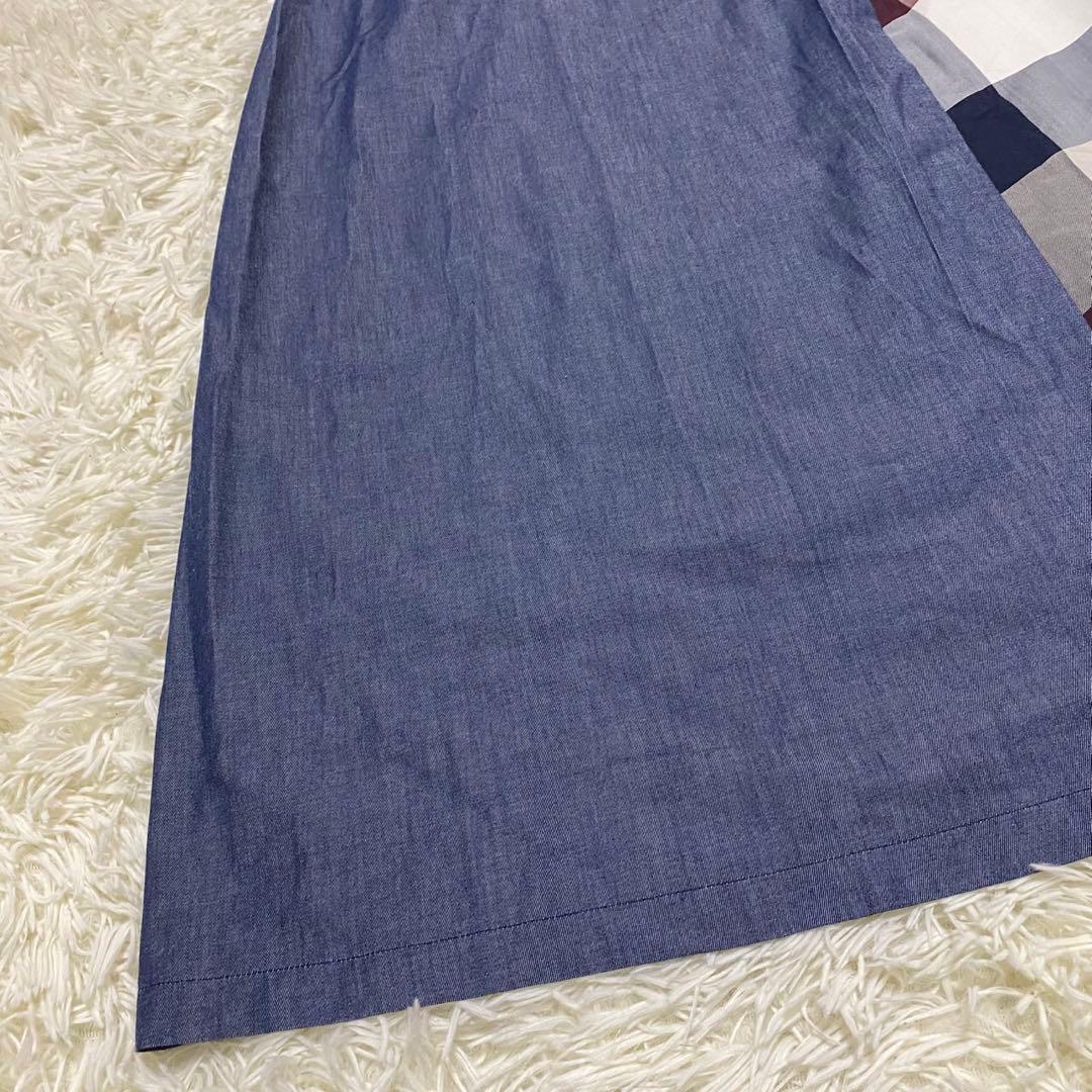 【極美品◦現行✨】ブルーレーベルクレストブリッジ ロングスカート CBチェック