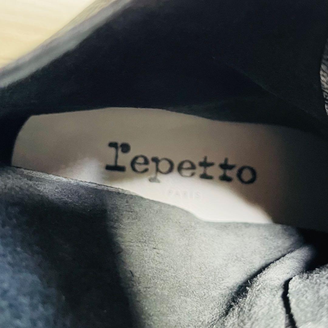 repetto レペット レースアップショートブーツ 黒 36 本革 23cm