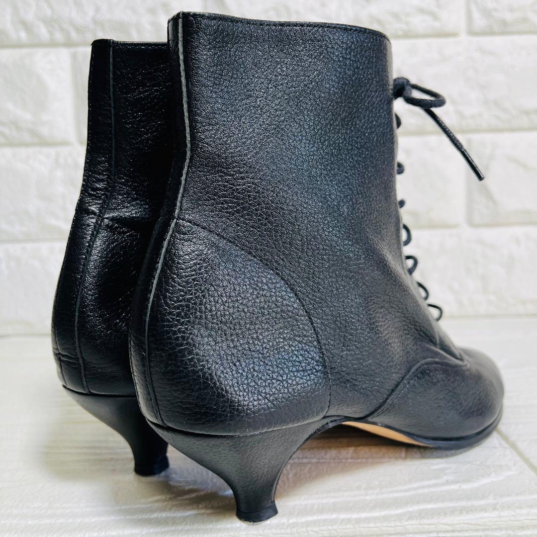 repetto レペット レースアップショートブーツ 黒 36 本革 23cm