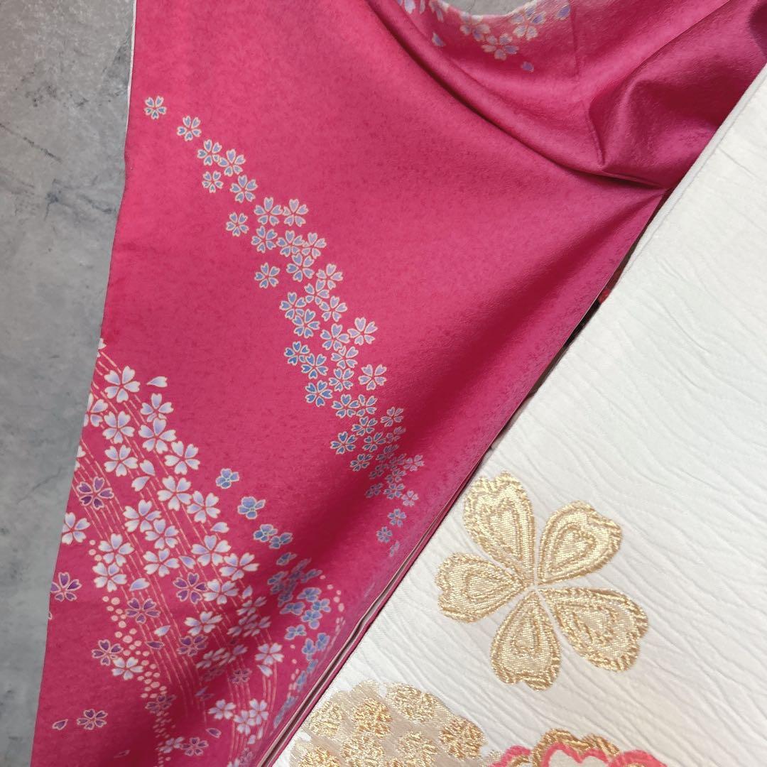 振袖　フルセット　辻が花　本加工　さが美　ピンク　可愛い　華やか　m3
