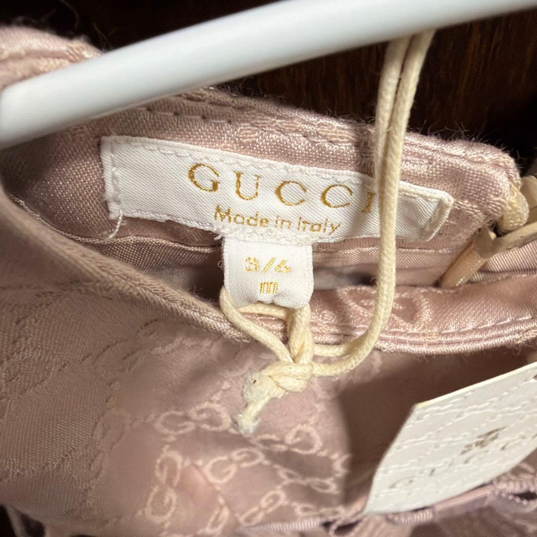 値下げ(新品未使用タグつき)グッチGucci 3/6ドレス　ワンピース　ピンク