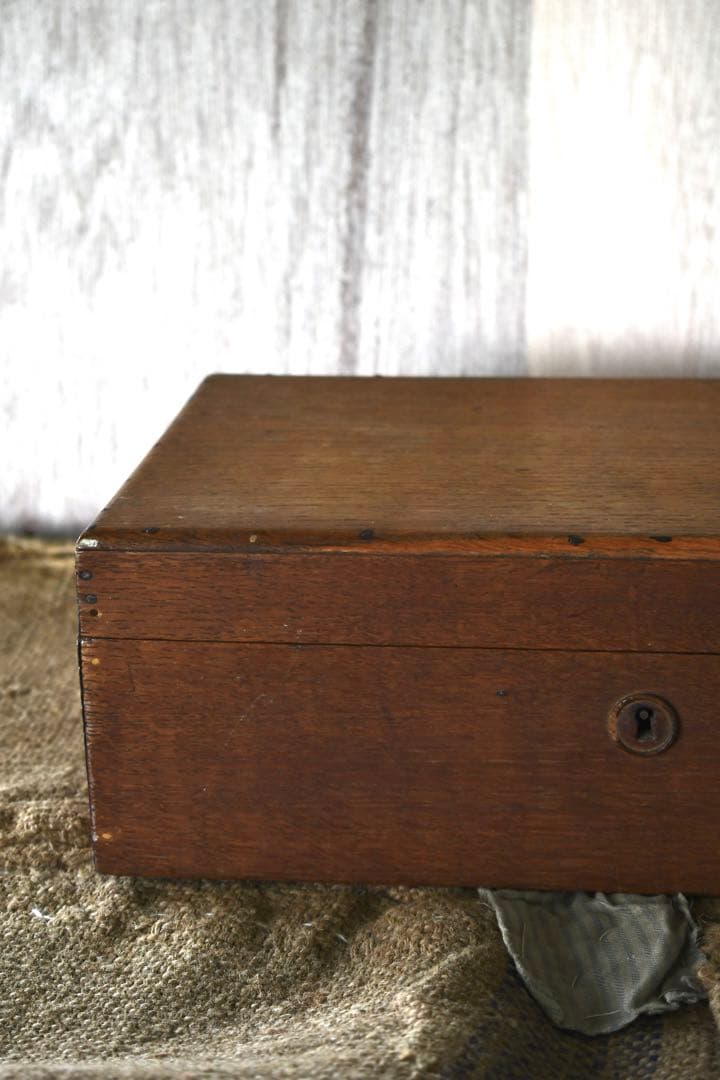 French vintage 木箱　ソーイングボックス　古道具　ブロカント