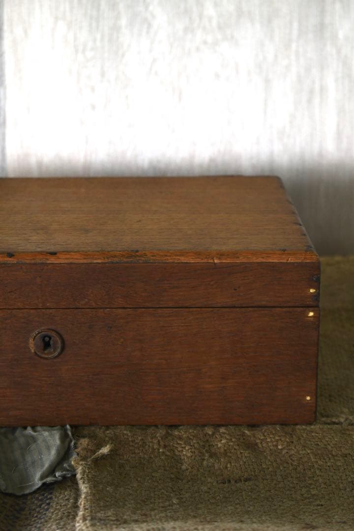 French vintage 木箱　ソーイングボックス　古道具　ブロカント