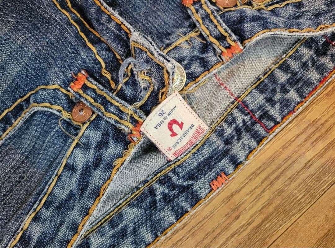 トゥルーレリジョンTrueReligionブーツカットベルボト厶フレアデニム26