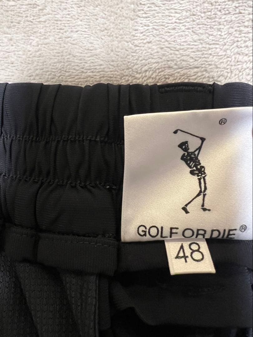 MARC&LONA GOLF OR DIE 黒 ストレートパンツ 48