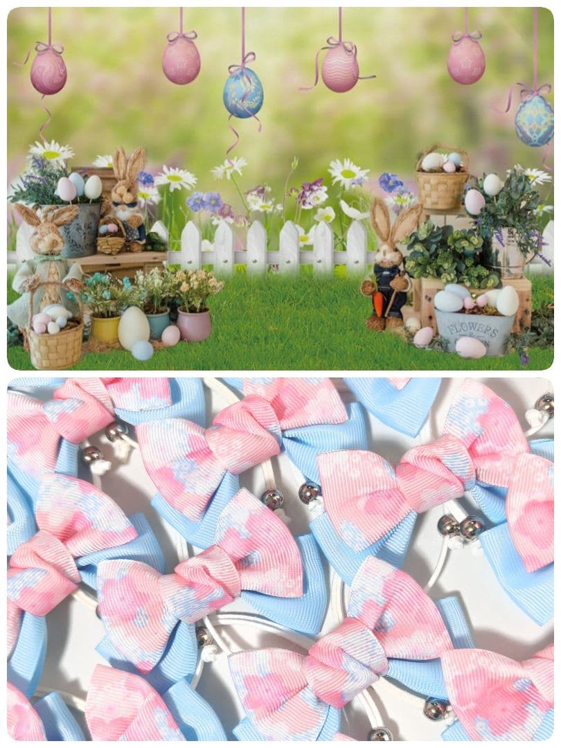 ペットトリミングチョーカー　リボン　桜　春　70個　3月　4月　イースター