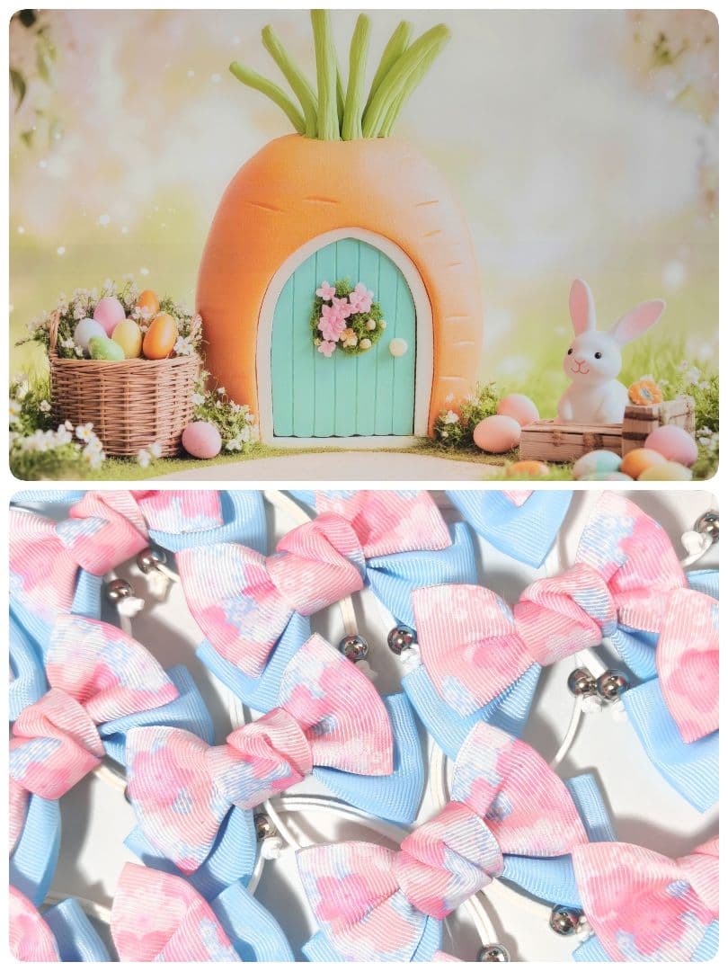 ペットトリミングチョーカー　リボン　桜　春　70個　3月　4月　イースター