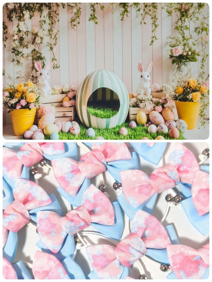 ペットトリミングチョーカー　リボン　桜　春　70個　3月　4月　イースター