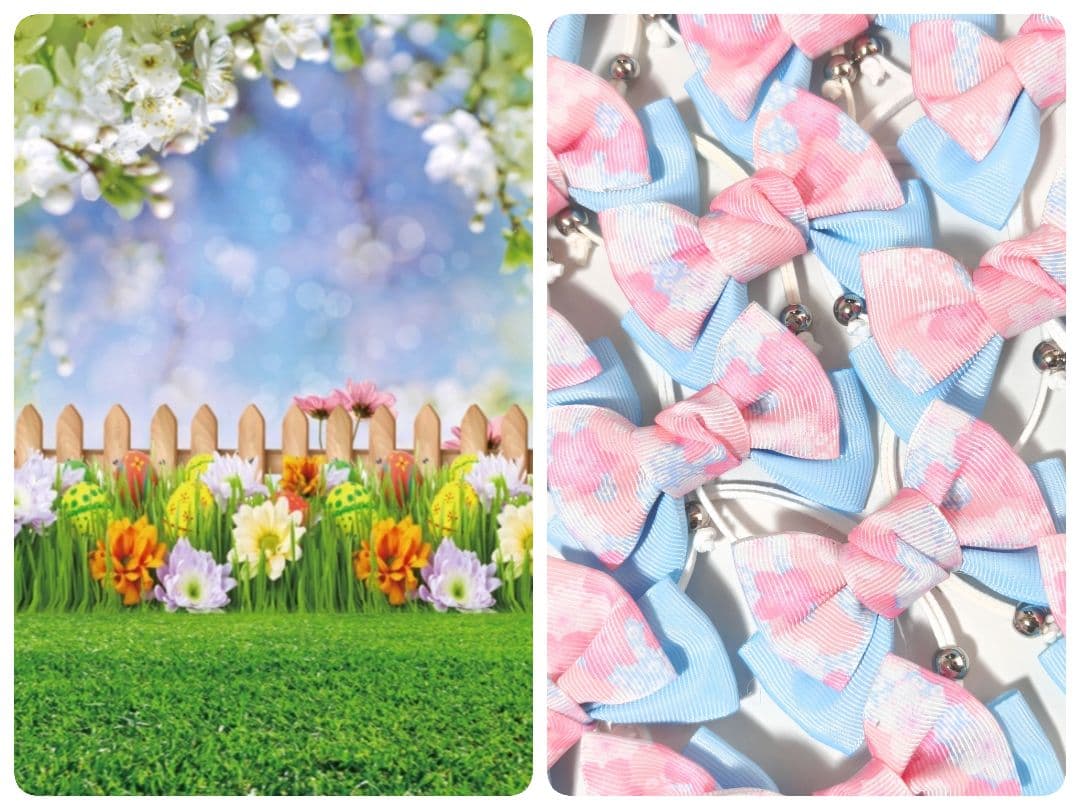 ペットトリミングチョーカー　リボン　桜　春　70個　3月　4月　イースター