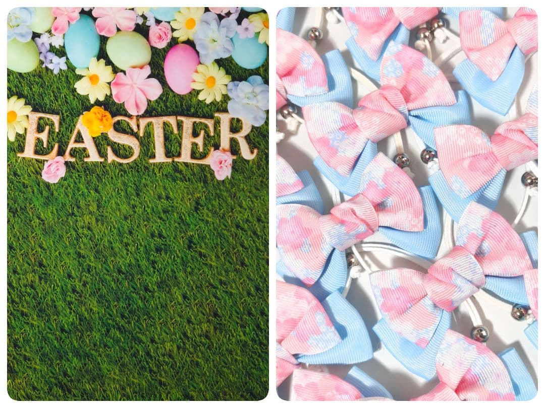 ペットトリミングチョーカー　リボン　桜　春　70個　3月　4月　イースター