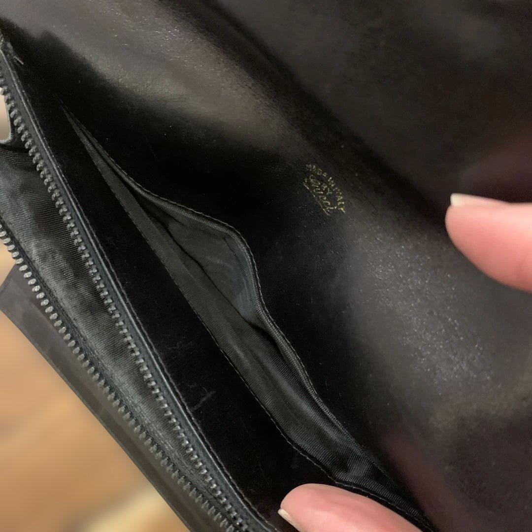 Gucci ネイビーレザー 二つ折り財布