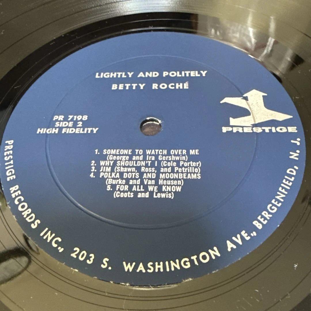 LP米盤PR7198片溝ベティローシェ LIGHTLYANDPOLITELY