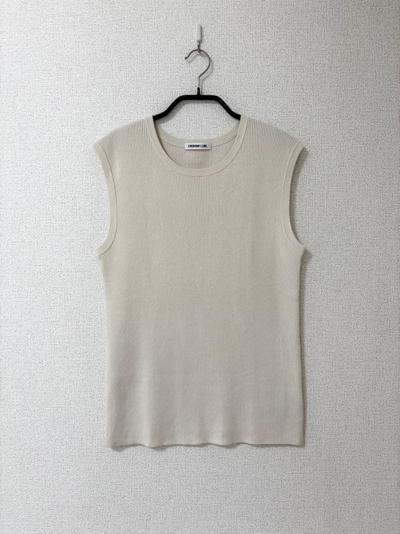 Deuxieme Classe RIB カーディガン　ノースリーブ　アンサンブル