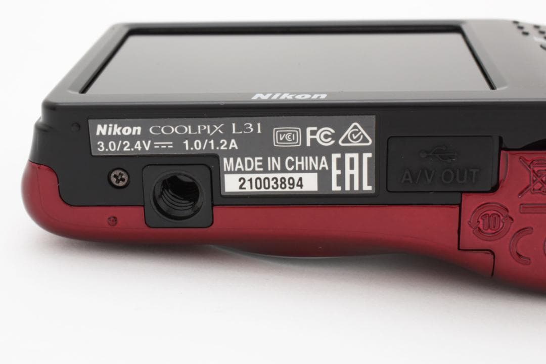 美品 ニコン COOLPIX L3I コンパクトデジタルカメラレッド Nikon