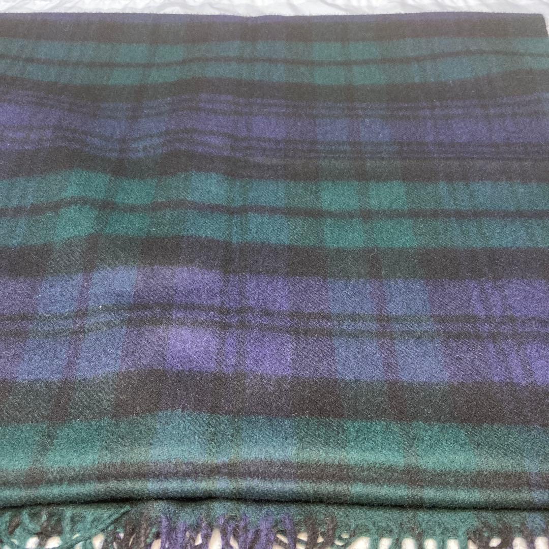新品 ジョンストンズ カシミヤ100％ 中大判 ブラックウォッチ 国内正規品