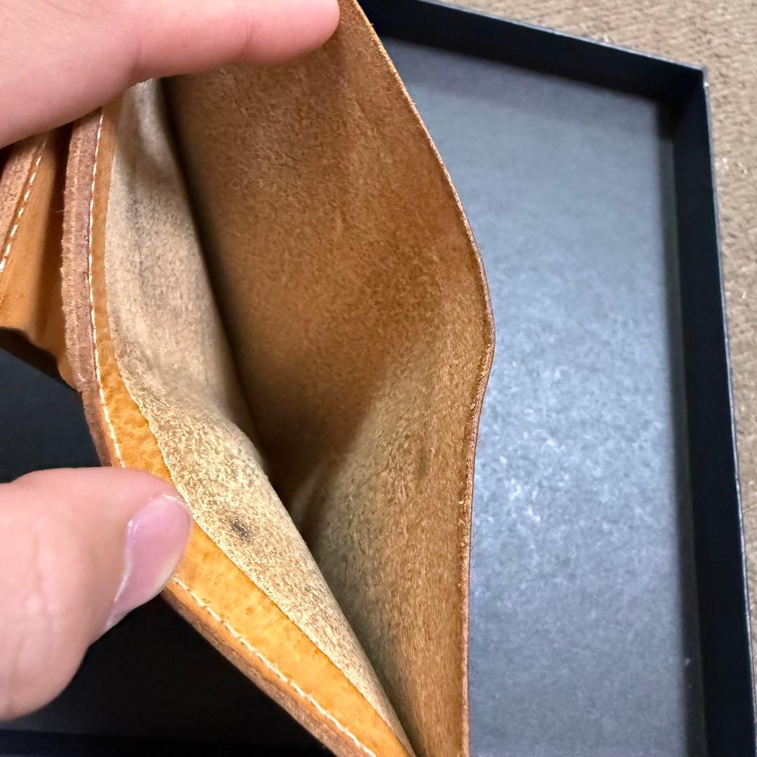 希少✨️ イルビゾンテ レザー ヌメ革 コンパクトウォレット キャメル 二つ折り