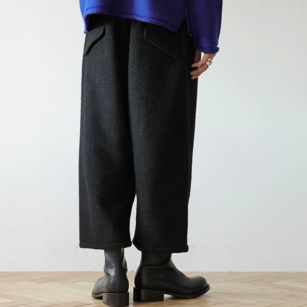 美品✨MB ULTIMATE FABRICウール縮絨サルエルパンツ ブラック S