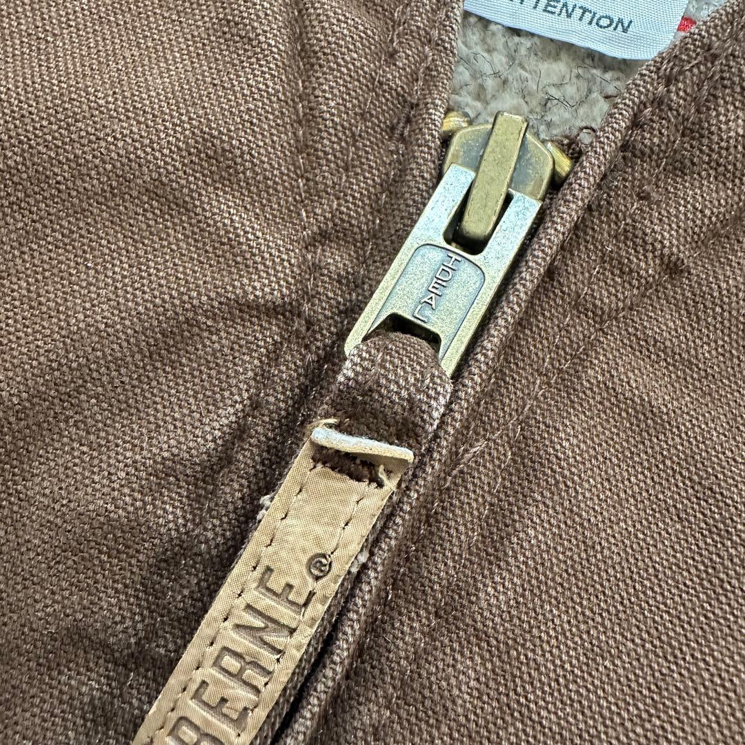 【BERNE】バーン（L）ダックベスト＊ワークベスト＊企業ロゴ＊裏ボア