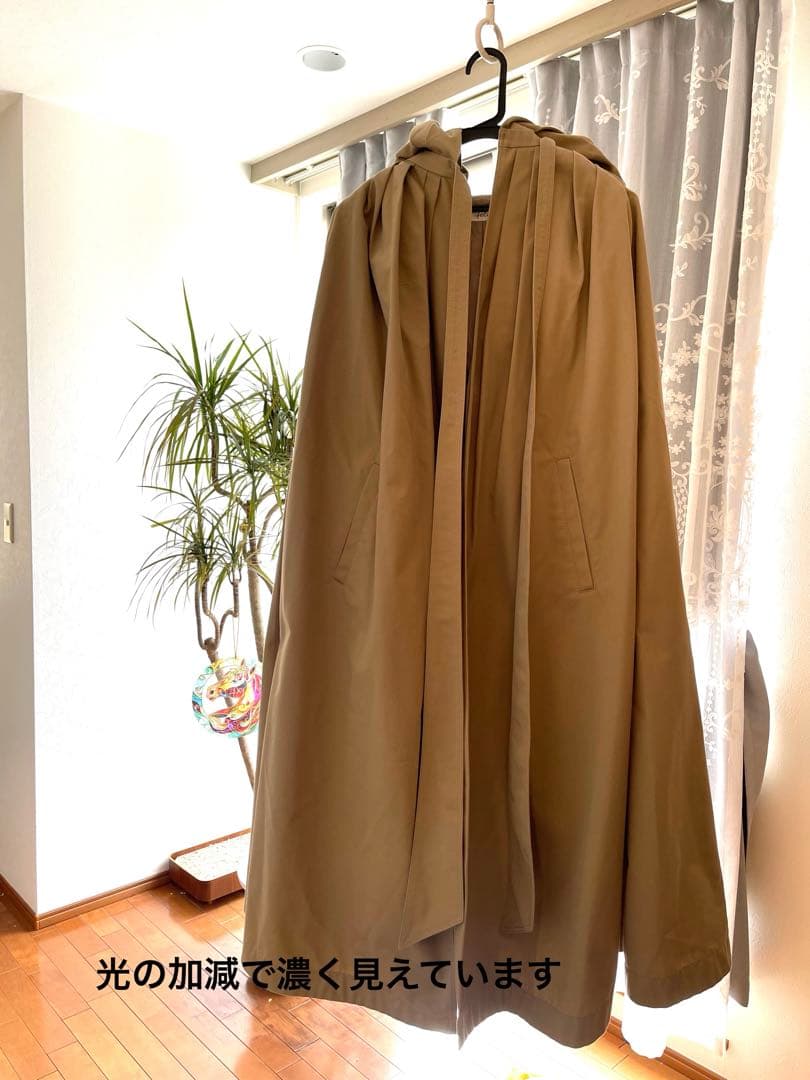 【⭐︎新品⭐︎】Fateベージュ ケープスタイルコート フード付き