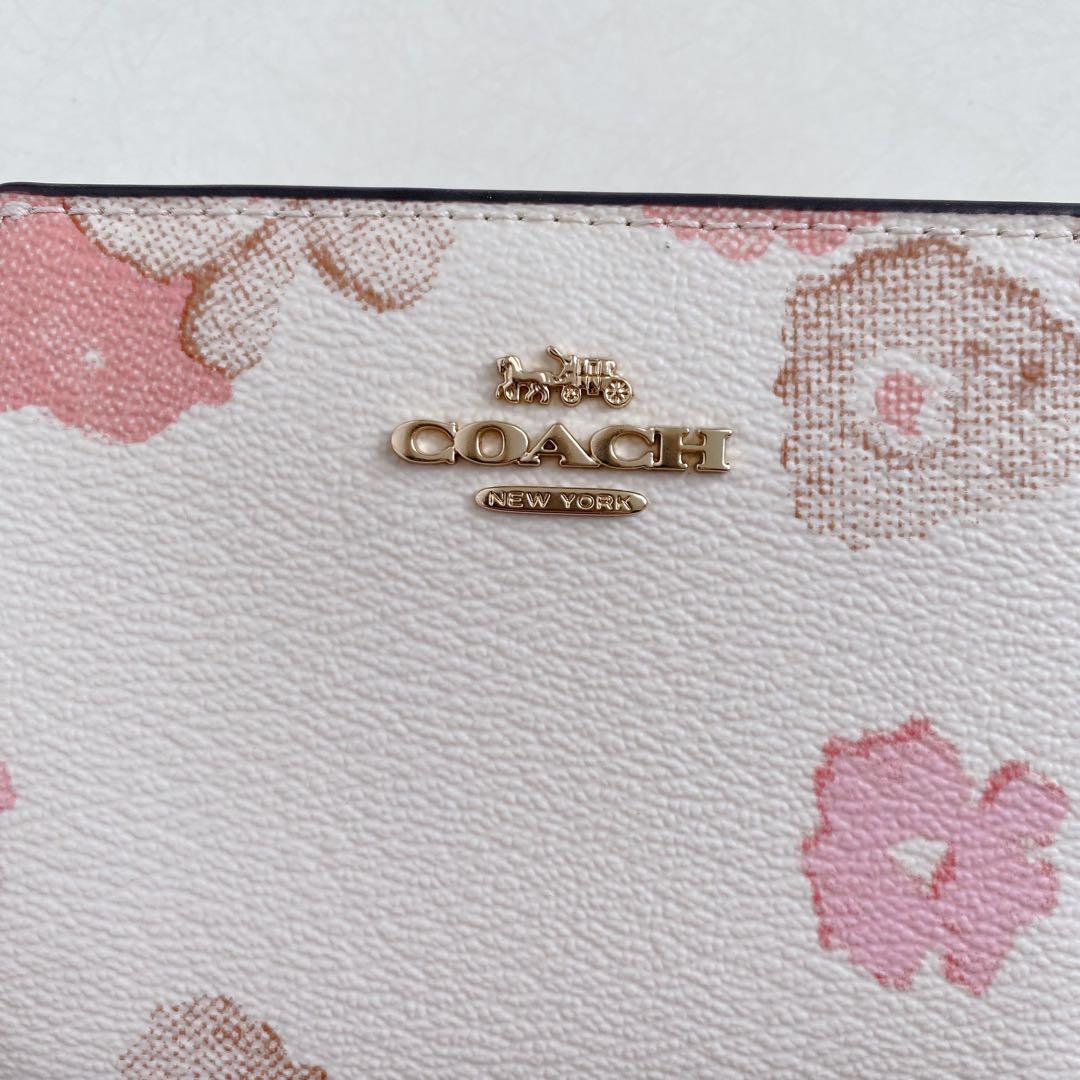 【新品未使用】COACHコーチ★折り財布★スナップウォレット★フローラル花柄