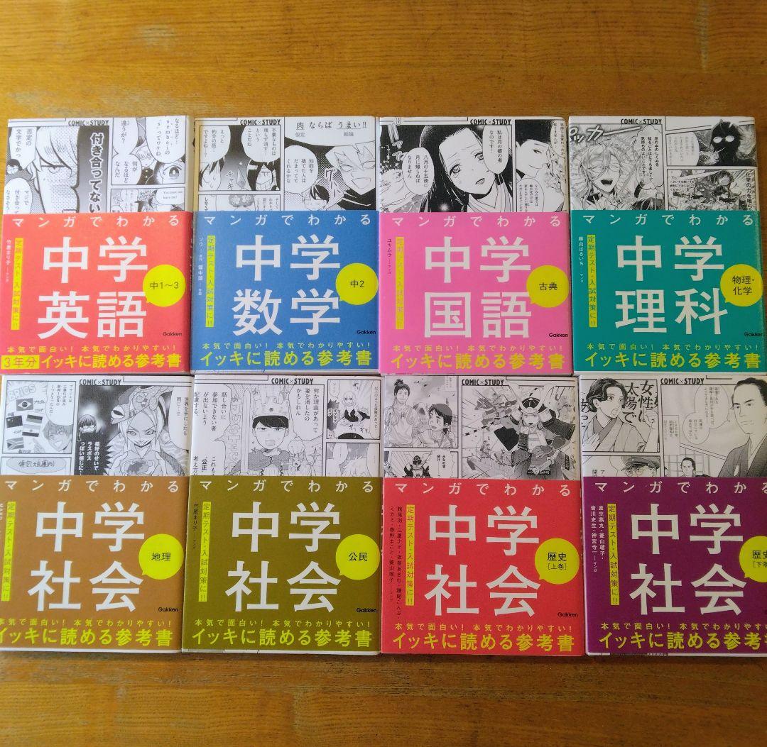 【reika】マンガでわかる中学シリーズ（8冊セット）