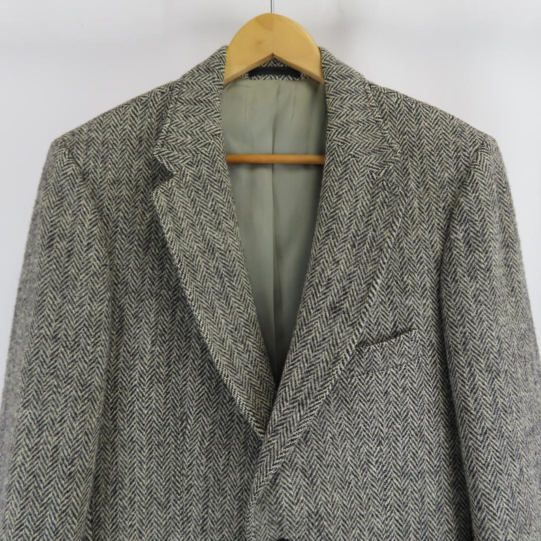 VINTAGE USA製 Harris Tweed ヘリンボーン ジャケット