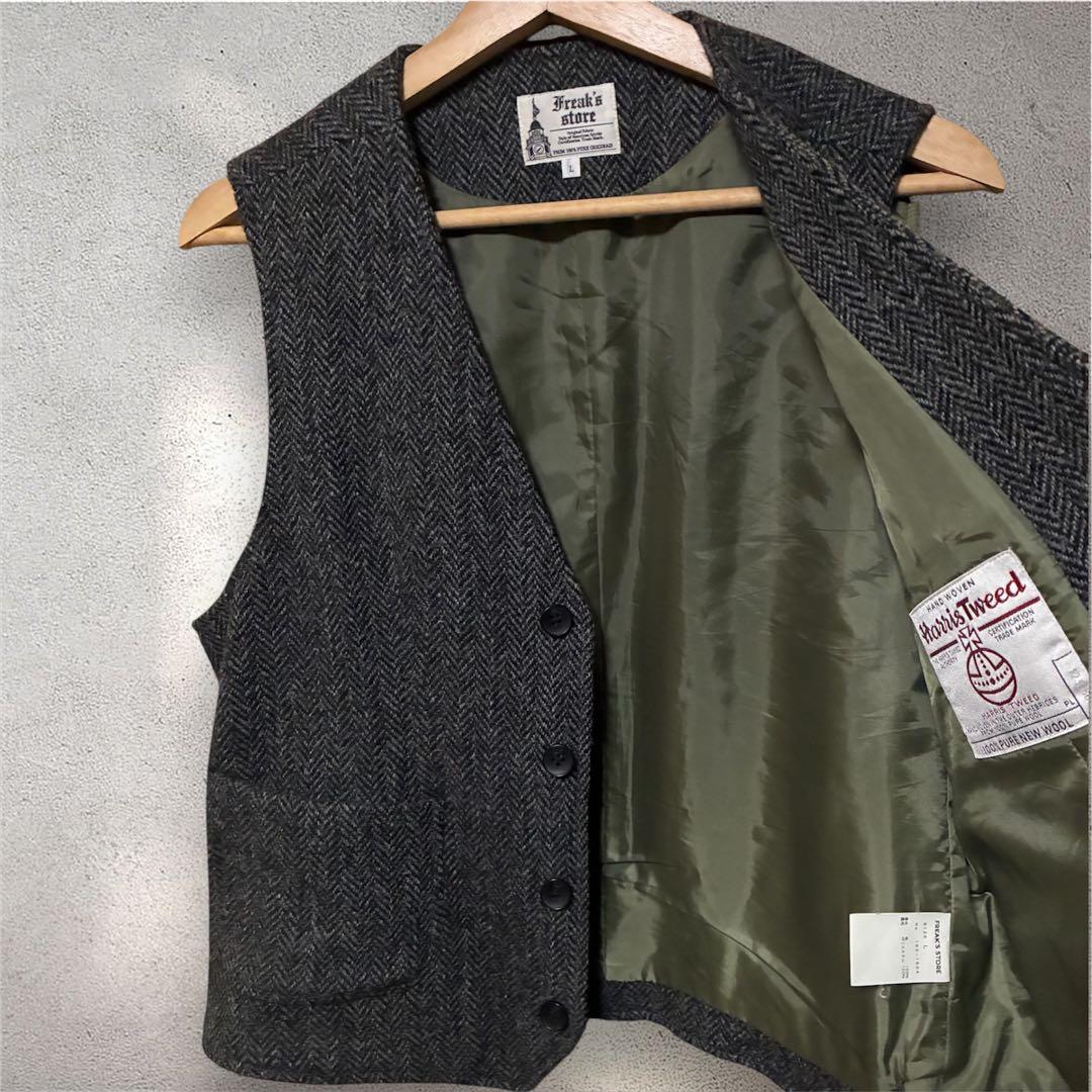 【極美品】ハリスツイード × フリークスストア 別注 ベスト ジレ Lサイズ